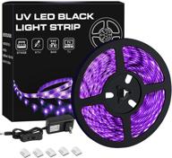 🎉 yeesite 12v flexible blacklight led strip: ultimate glow-in-the-dark stage lighting for dance parties, uv black light effects, body paint, fluorescent posters, birthday, halloween decorations logo