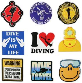 img 1 attached to Scuba Diver Ocean Life Decal Stickers - 60Pcs Waterproof Vinyl Pack for Laptop, Water Bottles, and More!