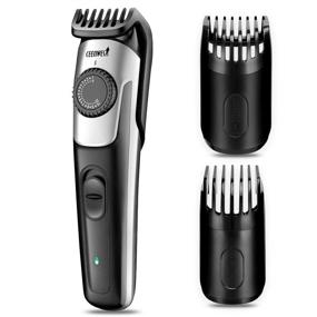 img 4 attached to Ceenwes Beard Trimmer & Hair Clipper - 38 Length Settings, Lifetime 🔋 Sharp Blades, 2 Combs with Precision Dial, USB Charging, Fast Charge, Long-lasting Use