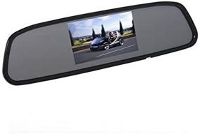 img 3 attached to 🚗 5-дюймовый автомобильный TFT LCD задний видеоинформационный зеркальный монитор - Идеально подходит для парковки, резервного камеры, DVD, VCR.