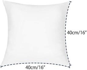 img 3 attached to 🌿 OTOSTAR 16x16 Inch Water-resistant Outdoor Throw Pillow Inserts - Pack of 2 Cushion Inner Pads for Patio Garden Coffee House Decorative, White, Waterproof