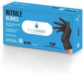 img 3 attached to 🧤 Extra Thick 5.5 Mil CSP Black Nitrile Gloves: Disposable, Powder-Free & Latex-Free