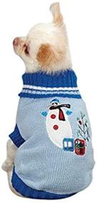 img 4 attached to East Side Collection Acrylic Deck The Halls Dog Sweater, Medium, 16-Inch, Blue - Festive Pet Attire for the Holiday Season