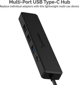 img 3 attached to 🔌 Sabrent USB Type-C Hub with 4k HDMI, 60W Power Delivery, 1 USB 3.0 Port, 2 USB 2.0 Ports (HB-TC5P) - Multi-Port