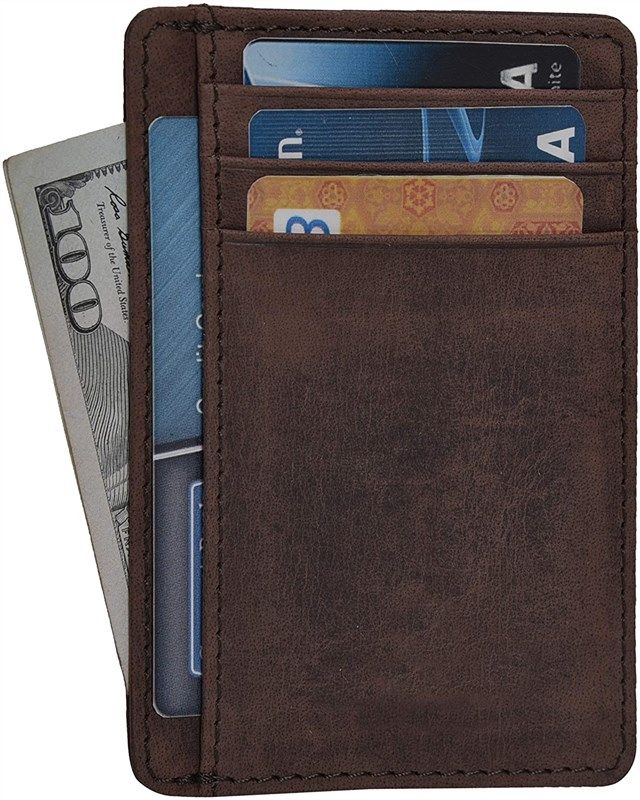 CLUCI Leather Wallet for Women Slim Designer Trifold Ladies Credit Card Holder, Purple