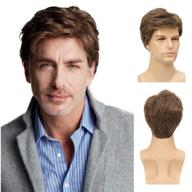 🧔 short brown wig for men - synthetic hair costume replacement for halloween and natural-looking hairstyles logo
