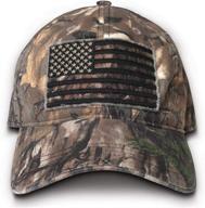 buck wear men's smooth operator hat: stylish black out american flag design for a bold look logo