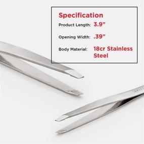 img 3 attached to 🔪 Seki Edge SS 513 Slant Tweezer - Stainless Steel for Enhanced Precision