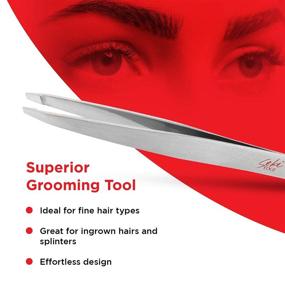 img 1 attached to 🔪 Seki Edge SS 513 Slant Tweezer - Stainless Steel for Enhanced Precision