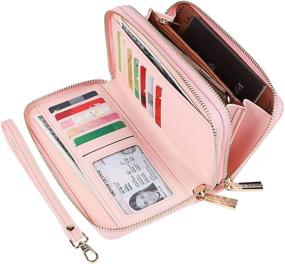 img 3 attached to 👜 Cynure Women's Leather Wristlet Organizer Handbag Wallet Combo for Women