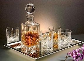 img 2 attached to 🍾 Leraze Elegant Mirrored Rectangular Decanter: Lustrous Reflections & Timeless Design