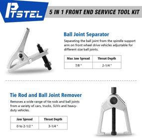 img 3 attached to ⚙️ Комплект инструментов для обслуживания передней части автомобиля из 5 предметов: разделитель шарового шарнира PTSTEL, съемник конусного рулевого рычага, съемник наконечника поперечной рулевой тяги, набор для снятия шарового шарнира с разделителем со сумкой.