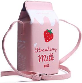 img 4 attached to Lanpet Unique Fruits Banana Strawberry Women's Handbags & Wallets in Crossbody Bags