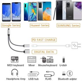 img 3 attached to USB C OTG Phone Adapter with 18W PD Charging Port for Samsung Galaxy S20 🔌 S20+ Note10 Note20, Switch, LG V40G8, Google Pixel4 XL, Google Chromecast with Google TV 2020 Pi-KVM