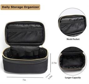 img 1 attached to 👝 Rownyeon Zippered Makeup Cosmetic Organizer