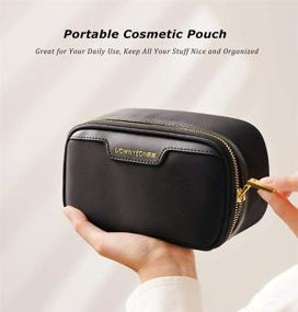 img 2 attached to 👝 Rownyeon Zippered Makeup Cosmetic Organizer