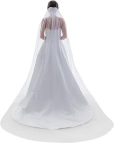 img 1 attached to 👰 Exquisite Tiered Plain Edge Bridal Wedding Women's Accessories Collection