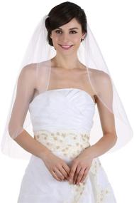 img 4 attached to 👰 Exquisite Tiered Plain Edge Bridal Wedding Women's Accessories Collection