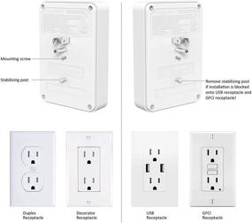 img 1 attached to 🔌 Стеновой сетевой фильтр с защитой от перенапряжения и 6 розетками Amazon Basics, 2 порта USB и 1080 джоулей: максимальная удобство для ваших устройств