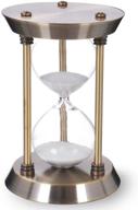 ⏳ large antique bronze hourglass timer with metal frame - 60 minute sand clock logo