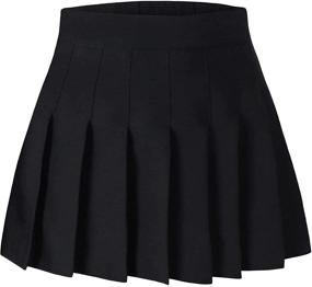 img 4 attached to Cromoncent Pleated Skirt for Girls and Women, School Uniform Mini Skirts, Size 2Years - XL