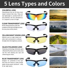 img 2 attached to 🕶️ ZeNeat Polarized Sport Sunglasses: 5 Interchangeable Lenses, UV400 Protection for Men and Women - Professional TR90 Adjustable Outdoor Glasses Kit for Driving, Fishing, Golf, Beach