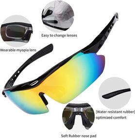 img 3 attached to 🕶️ ZeNeat Polarized Sport Sunglasses: 5 Interchangeable Lenses, UV400 Protection for Men and Women - Professional TR90 Adjustable Outdoor Glasses Kit for Driving, Fishing, Golf, Beach