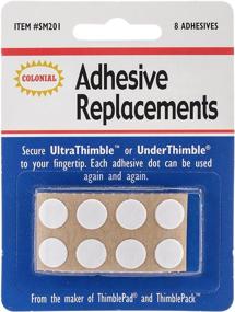 img 2 attached to 🧵 Set of 8 Clear Medium Replacement Adhesive Under Thimbles - Colonial Needle SM201