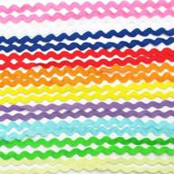🎀 50 yards dandan diy multi-color 5mm wave bending fringe trim ribbon - perfect for sewing, dressmaking, flower crafting, party decorations, and wedding supplies logo
