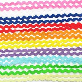 img 4 attached to 🎀 50 Yards Dandan DIY Multi-Color 5mm Wave Bending Fringe Trim Ribbon - Perfect for Sewing, Dressmaking, Flower Crafting, Party Decorations, and Wedding Supplies