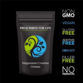 img 1 attached to Prescribed for Life Creatine Magnesium Chelate: Pre Workout Powder for Muscle Gain & Athletic Performance, Gluten Free, Non GMO, Vegan Supplement - 12 oz for Men & Women