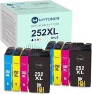 mytoner remanufactured 252xl ink cartridge replacement for epson workforce wf-7620 wf-7710 wf-3640 wf-3630 wf-3620 wf-7610 wf-7110 printer - big-black, cyan, magenta, yellow - 8-pack logo