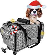 🐾 rolling pet carrier with click-out handle - soft sided & portable, ideal for dogs and cats up to 22 lbs logo