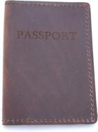 classy passport protection: rustico genuine leather passport holder логотип