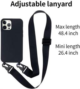 img 3 attached to 📱 iPhone 12 Pro Max Case with Crossbody Belt & Adjustable Neck Lanyard - Protective Cover for iPhone 12 Pro Max 6.7 Inch(2020 Version), Black