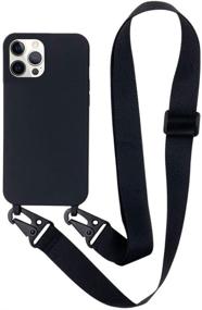 img 4 attached to 📱 iPhone 12 Pro Max Case with Crossbody Belt & Adjustable Neck Lanyard - Protective Cover for iPhone 12 Pro Max 6.7 Inch(2020 Version), Black