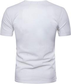 img 1 attached to DELCARINO Cotton Henley T Shirts XX Large Men's Clothing and Shirts