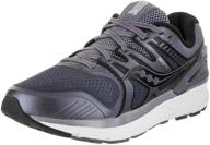 🏃 maximize comfort and performance with saucony redeemer wide grey black men's athletic shoes logo