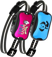 🐕 rechargeable bark collar - 2 pack shock/no shock/vibrate e collar for small/medium/large dogs logo