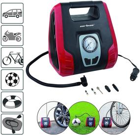 img 2 attached to 🔧 Cartman Swift Performance Tire Inflator - Portable Air Compressor for Home 110V AC and Car 12V DC - Ideal for Cars, Bicycles, Motorcycles, Basketball, and More