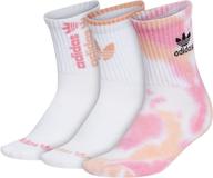 🧦 adidas originals women's color wash quarter socks: vibrant 3-pair pack logo