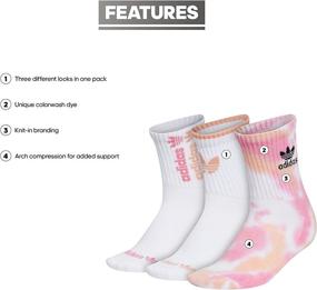 img 3 attached to 🧦 adidas Originals Women's Color Wash Quarter Socks: Vibrant 3-Pair Pack