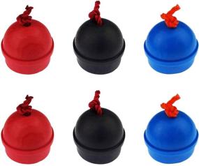 img 4 attached to 🎱 Zelerdo 6 Pack Rubber Pool Billiard Cue Chalk Holders: Keep Your Chalk Secure with Cord in 3 Vibrant Colors