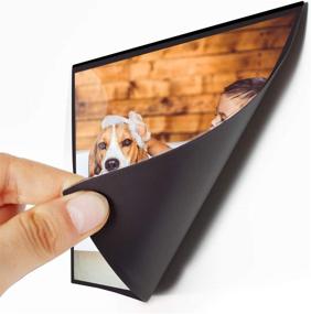 img 3 attached to 📸 Hang Memories on Your Fridge with HIIMIEI Magnetic Photo Frames: 5x7 Inches, 20 Pack in Black, Scratch-Free Picture Frame Photo Sleeves with Removable Film