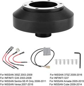 img 3 attached to 🔧 Адаптер для быстрого съёма рулевой втулки Acouto 6-Hole Bolt Ball Steering Wheel Quick Release Hub Adapter Boss Kit - Ниссан 350Z 370Z Амада Верса Куб Инфинити G35 G37