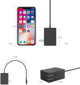 img 1 attached to 💡 AYNEFF Surface Go Charger - 24W Power Supply for Microsoft Surface Devices, 15V 1.6A, Compatible with Pro 6/5/4/3, Surface Laptop - Compact & Portable with 5.9ft Folding Cable