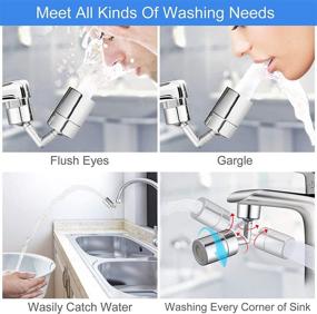 img 2 attached to Universal Swivel Sink Faucet Aerator with Splash Filter - Enhance Kitchen Sink Functionality with 720° Big Angle Swivel | Faucet Extender Adapter and Sink Sprayer Attachment - Female Thread Bathroom Accessory