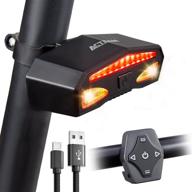 🚴 ultra bright bike tail light with turn signals: rechargeable, waterproof, and easy-to-use remote control logo