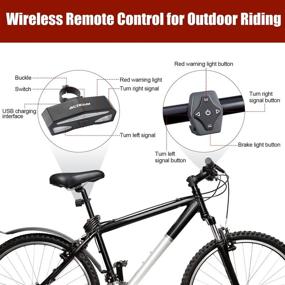 img 2 attached to 🚴 Ultra Bright Bike Tail Light with Turn Signals: Rechargeable, Waterproof, and Easy-to-Use Remote Control