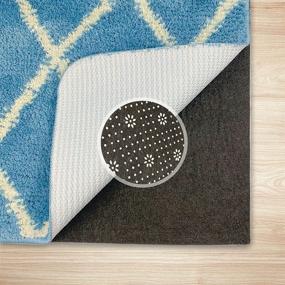 img 4 attached to 🔝 Non Slip Area Rug Pad - 2 x 3, 1/3" Thick Dual Surface: Noise Reducing Grippers, Super Strong Grip, Protects Hardwood Floors, Provides Cushioning